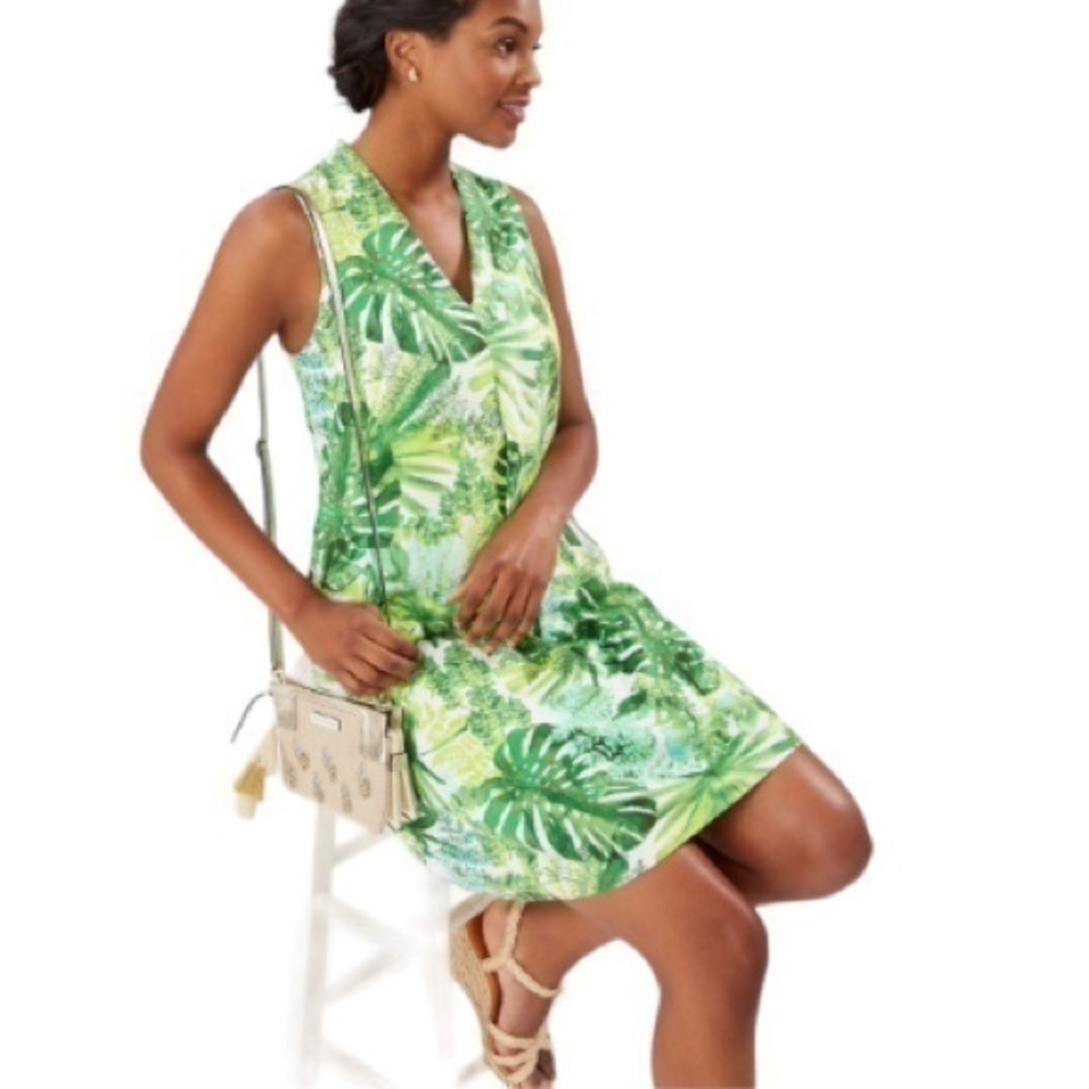 Tommy Bahama Fronderlust Linen-Blend Shift Dress